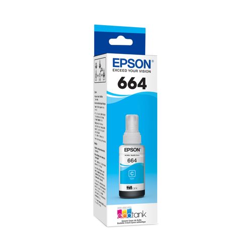 Botella de tinta Epson 664 Cian