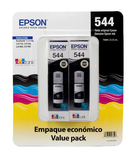 Pack Botellas de tinta x2 Epson T544