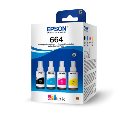 Pack Botellas de tinta x4 Epson T664