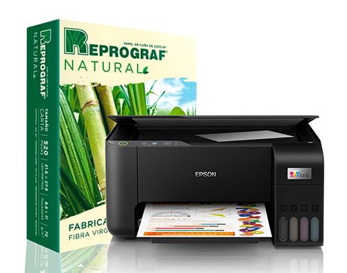 Impresora Multifuncional EcoTank L3210 + Resma